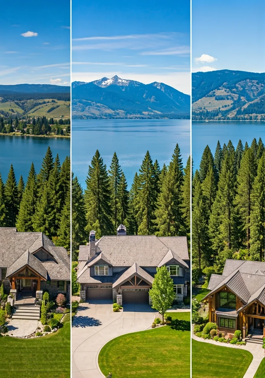 Luxury lakefront estates in Coeur d'Alene and Hayden Lake under professional estate management